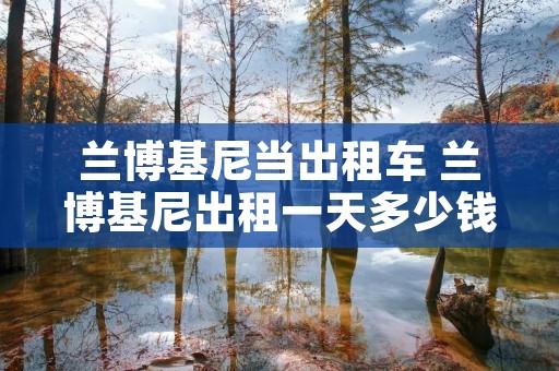 兰博基尼当出租车 兰博基尼出租一天多少钱