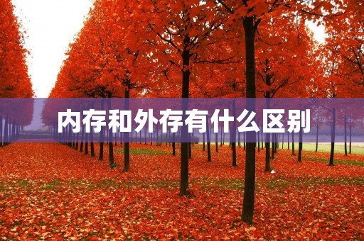 内存和外存有什么区别 内存和外存有什么区别