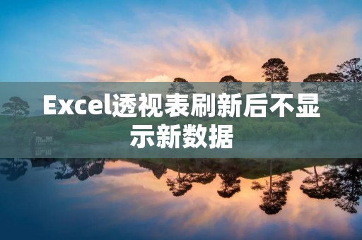 Excel透视表刷新后不显示新数据:解决方法详解