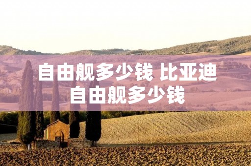 自由舰多少钱 比亚迪自由舰多少钱