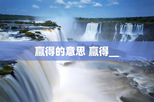 赢得的意思 赢得__