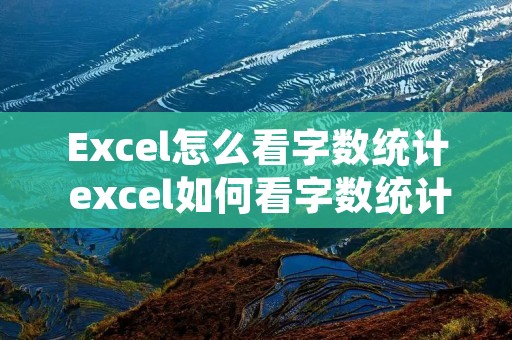 Excel怎么看字数统计 excel如何看字数统计