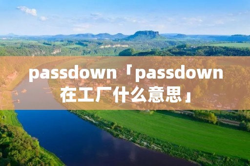 passdown「passdown在工厂什么意思」