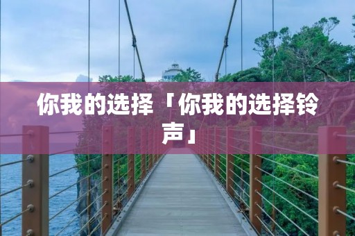 你我的选择「你我的选择铃声」