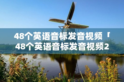 48个英语音标发音视频「48个英语音标发音视频28个辅音正音单词版」