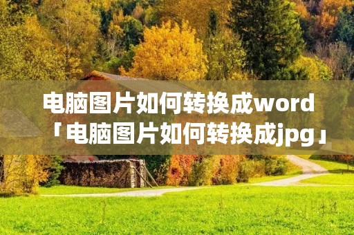 电脑图片如何转换成word「电脑图片如何转换成jpg」