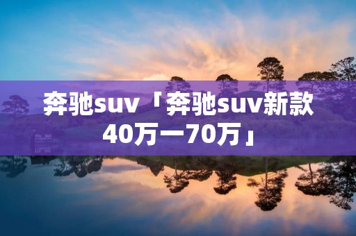 奔驰suv「奔驰suv新款40万一70万」
