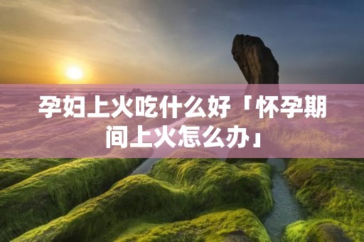 孕妇上火吃什么好「怀孕期间上火怎么办」