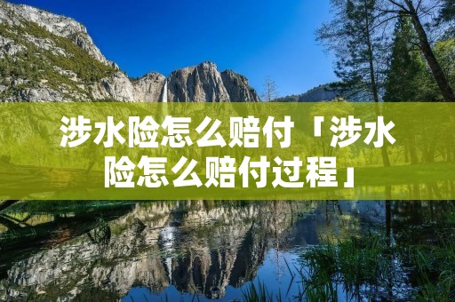涉水险怎么赔付「涉水险怎么赔付过程」