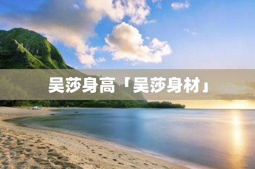 吴莎身高「吴莎身材」