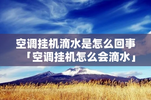 空调挂机滴水是怎么回事「空调挂机怎么会滴水」