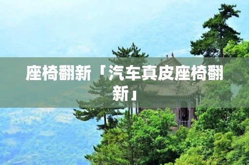 座椅翻新「汽车真皮座椅翻新」