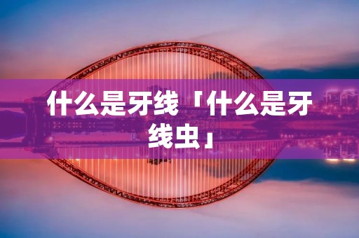 什么是牙线「什么是牙线虫」