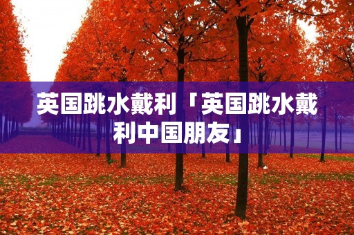 英国跳水戴利「英国跳水戴利中国朋友」