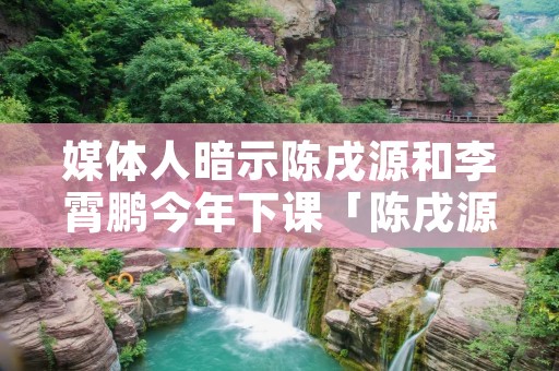 媒体人暗示陈戌源和李霄鹏今年下课「陈戌源为什么去足协」