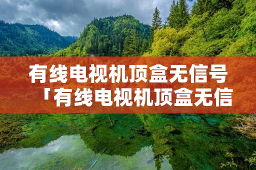 有线电视机顶盒无信号「有线电视机顶盒无信号是什么原因」