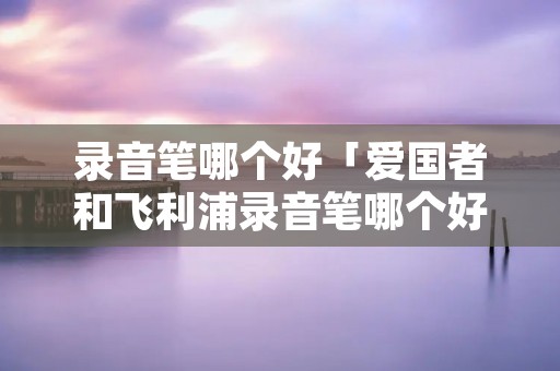 录音笔哪个好「爱国者和飞利浦录音笔哪个好」