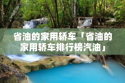 省油的家用轿车「省油的家用轿车排行榜汽油」