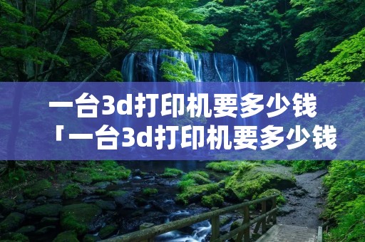 一台3d打印机要多少钱「一台3d打印机要多少钱人民币」
