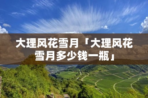 大理风花雪月「大理风花雪月多少钱一瓶」