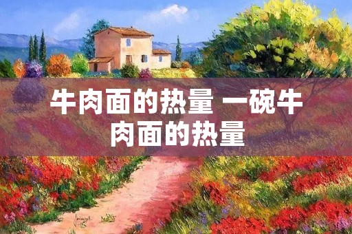 牛肉面的热量 一碗牛肉面的热量