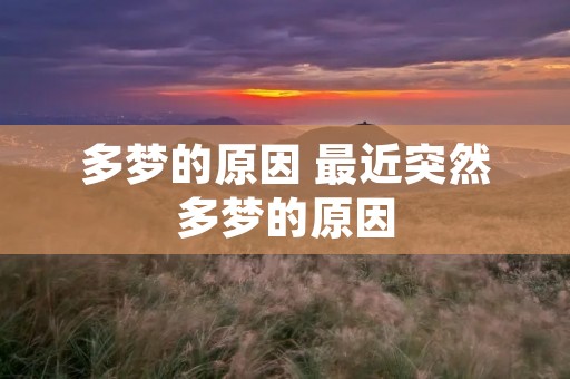 多梦的原因 最近突然多梦的原因