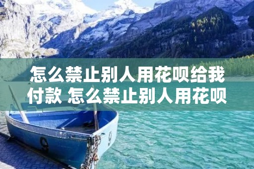 怎么禁止别人用花呗给我付款 怎么禁止别人用花呗给我付款付到自己的账单