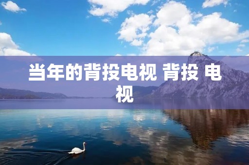 当年的背投电视 背投 电视