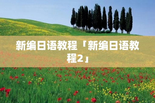 新编日语教程「新编日语教程2」 新编日语教程「新编日语教程2」