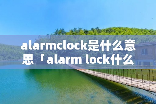 alarmclock是什么意思「alarm lock什么意思」