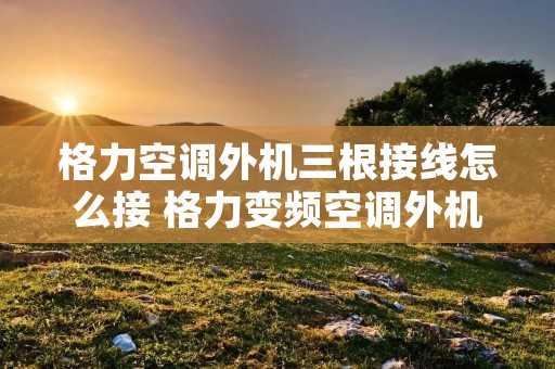 格力空调外机三根接线怎么接 格力变频空调外机三根线怎么接