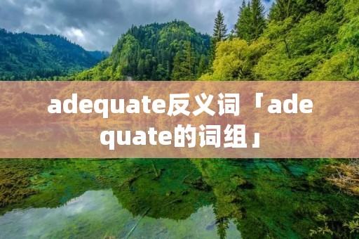 adequate反义词「adequate的词组」 adequate反义词「adequate的词组」