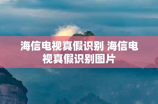 海信电视真假识别 海信电视真假识别图片