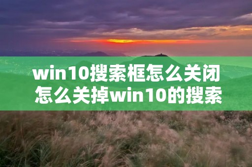 win10搜索框怎么关闭 怎么关掉win10的搜索框 win10搜索框怎么关闭 怎么关掉win10的搜索框