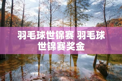 羽毛球世锦赛 羽毛球世锦赛奖金