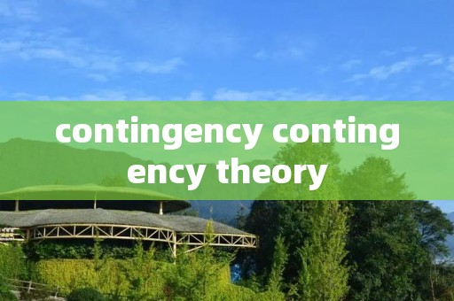 contingency contingency theory