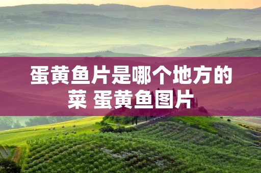 蛋黄鱼片是哪个地方的菜 蛋黄鱼图片 蛋黄鱼片是哪个地方的菜 蛋黄鱼图片