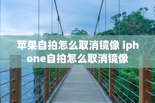 苹果**怎么取消镜像 iphone**怎么取消镜像