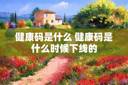 健康码是什么 健康码是什么时候下线的