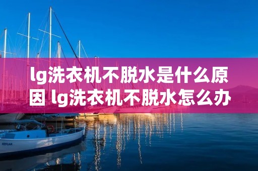 lg洗衣机不脱水是什么原因 lg洗衣机不脱水怎么办 lg洗衣机不脱水是什么原因 lg洗衣机不脱水怎么办