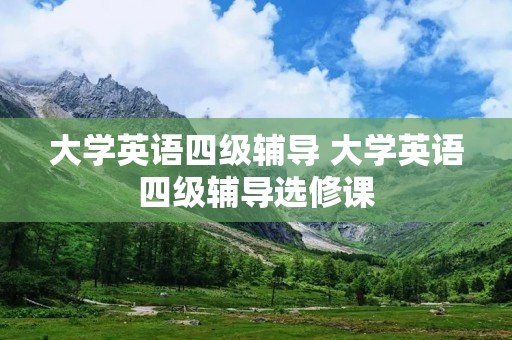 大学英语四级辅导 大学英语四级辅导选修课