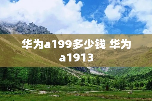 华为a199多少钱 华为a1913