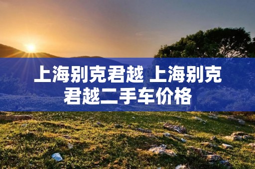 上海别克君越 上海别克君越二手车价格