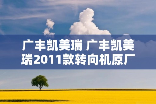 广丰凯美瑞 广丰凯美瑞2011款转向机原厂价