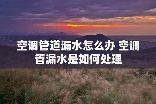空调管道漏水怎么办 空调管漏水是如何处理