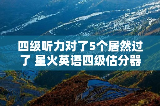四级听力对了5个居然过了 星火英语四级估分器在线 四级听力对了5个居然过了 星火英语四级估分器在线