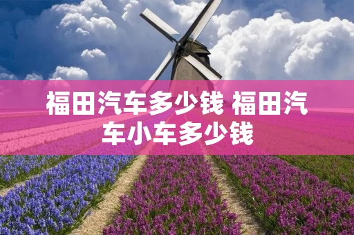 福田汽车多少钱 福田汽车小车多少钱