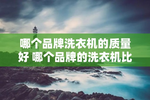 哪个品牌洗衣机的质量好 哪个品牌的洗衣机比较好