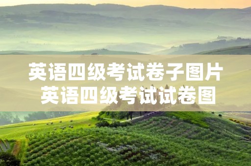 英语四级考试卷子图片 英语四级考试试卷图片