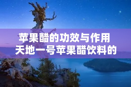 苹果醋的功效与作用 天地一号苹果醋饮料的功效与作用